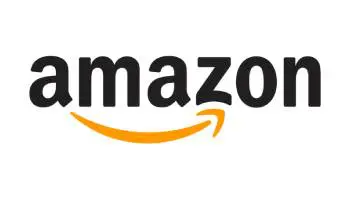 Amazon logo with orange arrow underneath.